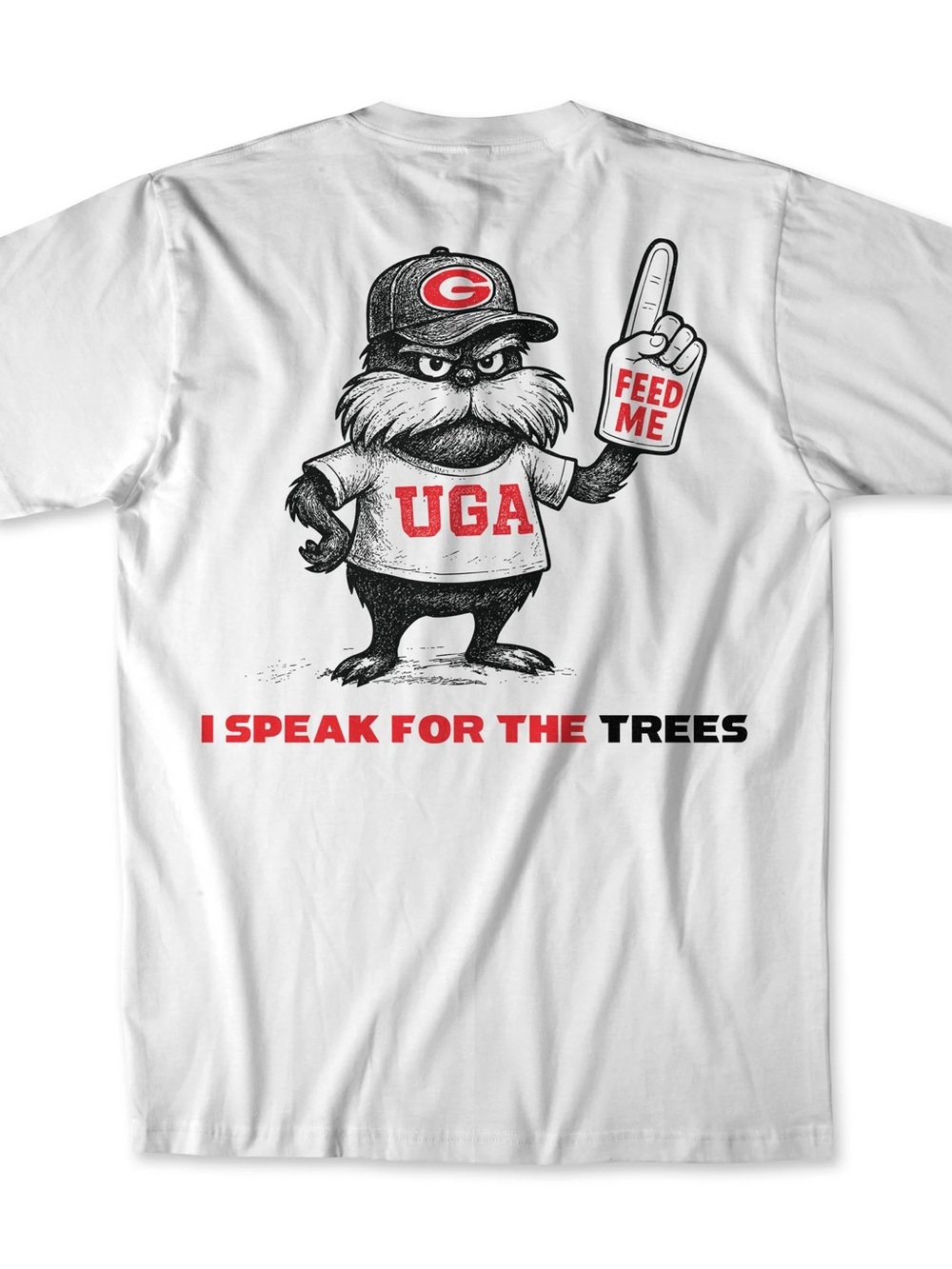 White 'I Speak for the Trees' Mascot Graphic Tee UGA sports